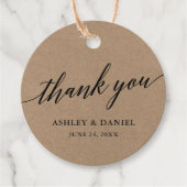 書モダン道の結婚ありがとうクラフト フェイバータグ (正面)