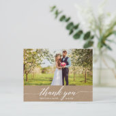 書モダン道の結婚ありがとうクラフト ポストカード (スタンド正面)