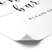 書モダン道の結婚ドーナツバー標識 ポスター (角)