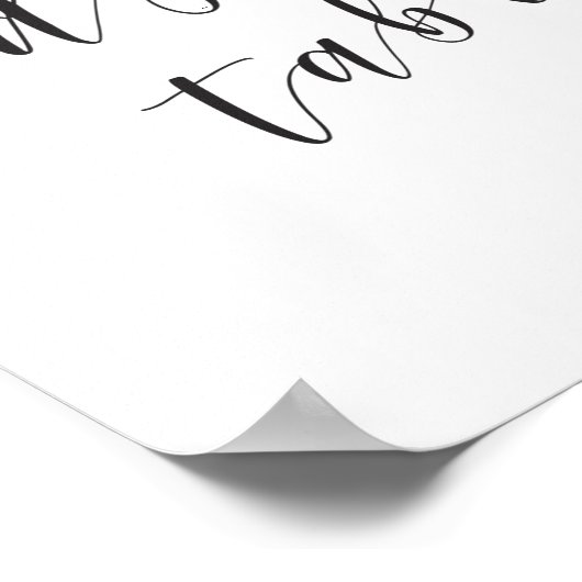 書モダン道の結婚子供の表の記号 ポスター (角)