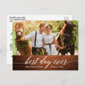 書モダン道の結婚森の最高の日が史上 ポストカード (正面/裏面)