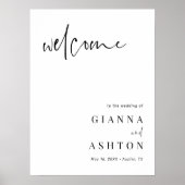 書モダン道の結婚歓迎サイン ポスター (正面)