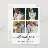 書モダン道の結婚4写真ありがとう ポストカード (正面/裏面)