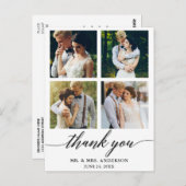 書モダン道の結婚4写真ありがとう ポストカード (正面/裏面)