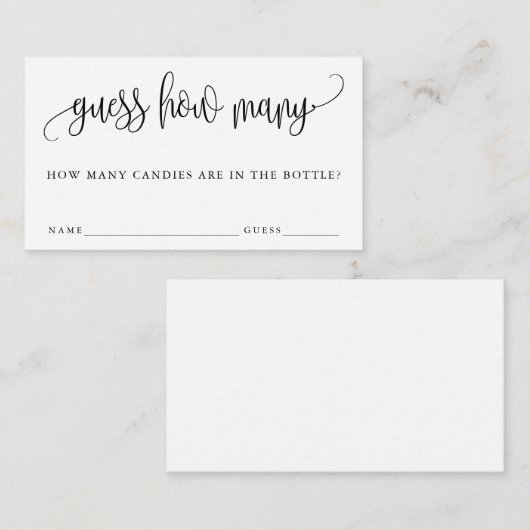 書モダン道はゲームカードの数を推測 エンクロージャーカード (正面/裏面)