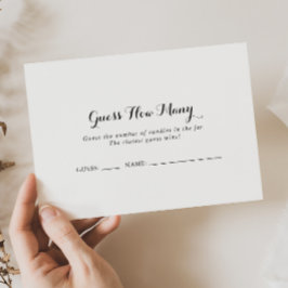 書モダン道はゲームカードの数を推測 名刺