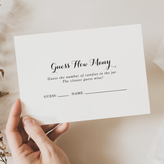 書モダン道はゲームカードの数を推測 名刺