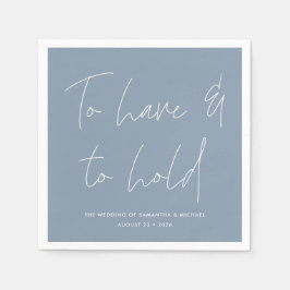 書モダン道はダスティブルー結婚の スタンダードカクテルナプキン