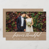 書モダン道は永遠に感謝の結婚いかだ サンキューカード (正面/裏面)