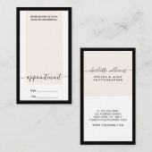 書モダン道アポイントメント縦 名刺 (正面/裏面)