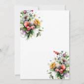 書モダン道エレガントフローラグラードパーティー 招待状 (裏面)