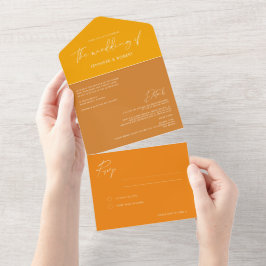 書モダン道オークレエロ金ゴールド結婚ズAll I オールインワン招待状