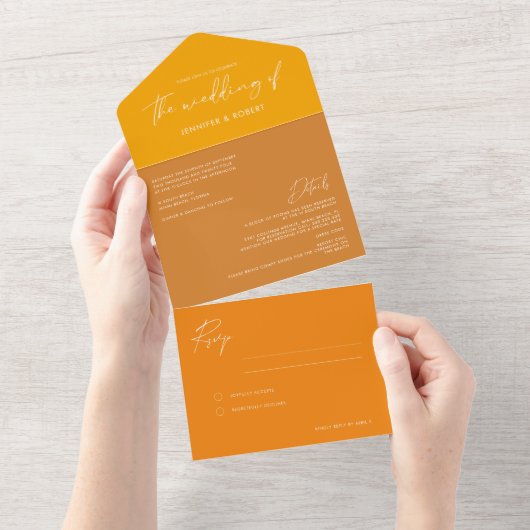 書モダン道オークレエロ金ゴールド結婚ズAll I オールインワン招待状 (貼ってはがせる)