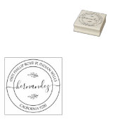 書モダン道カスタム差出人住所、フローラ ラバースタンプ (押印)