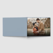 書モダン道カップル写真結婚の ゲストブック (全面)