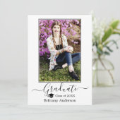 書モダン道グラッドキャップ写真卒業 案内状