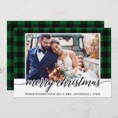 書モダン道グリーンプライ結婚ドの写真 シーズンカード (正面/裏面)