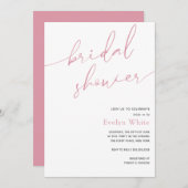書モダン道シンプルブライダルシャワー 招待状 (正面/裏面)