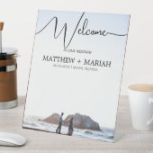 書モダン道シンプル写真の結婚歓迎 台座サイン (インサイチュ)