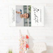 書モダン道シンプル写真卒業パーティー 横断幕 (インサイチュ)