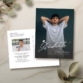 書モダン道シンプル写真卒業 ポストカード