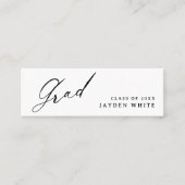書モダン道シンプル卒業名カード コーリングカード (正面)