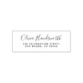 書モダン道シンプル差出人住所 セルフインキングスタンプ (デザイン)