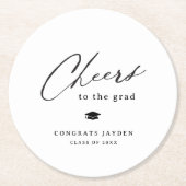 書モダン道シンプル応援 ラウンドペーパーコースター (正面)