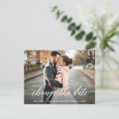 書モダン道スクリプト日付の変更新しい日付 ポストカード (スタンド正面)