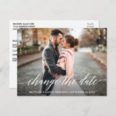 書モダン道スクリプト日付の変更新しい日付 ポストカード (正面/裏面)