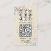 書モダン道ソーシャルメディアQRコード写真の追加 名刺 (裏面)