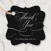 書モダン道タイムレスブラックありがとう フェイバータグ (正面)