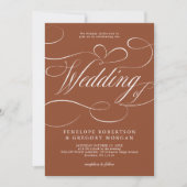 書モダン道テラコッタQRコー結婚ドの 招待状 (正面)