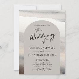 書モダン道トレンディーアーチアーストーン結婚ズ 招待状