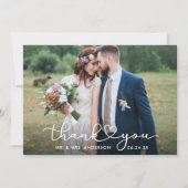 書モダン道ハートス結婚クリプトの写真 サンキューカード (正面)