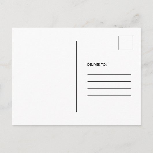 書モダン道ハート台本の卒業生ありがとう ポストカード (裏面)