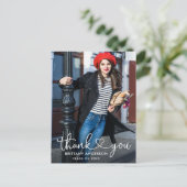 書モダン道ハート台本の卒業生ありがとう ポストカード (スタンド正面)