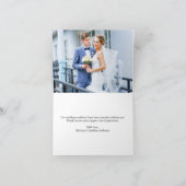 書モダン道ハート結婚の写真 サンキューカード (内部)