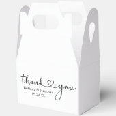 書モダン道ハート結婚の切妻に感謝 フェイバーボックス (見開き)