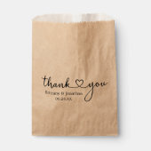 書モダン道ハート結婚の感謝Kraft フェイバーバッグ (正面)