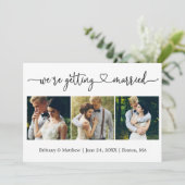 書モダン道ハート結婚3枚 セーブザデート (スタンド正面)