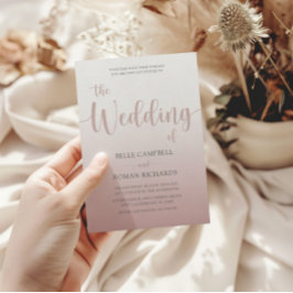 書モダン道バラ金ゴールド結婚 招待状