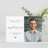 書モダン道バレンタインデー先生写真 シーズンカード (スタンド正面)