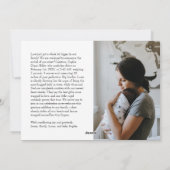 書モダン道バレンタイン誕生発表 シーズンカード (裏面)