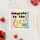 書モダン道パステルカラー大学院パーティー スタンダードカクテルナプキン (インサイチュ)