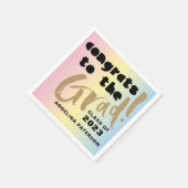 書モダン道パステルカラー大学院パーティー スタンダードカクテルナプキン (角)