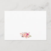 書モダン道ピンクのフローラ結婚の詳細 エンクロージャーカード (裏面)