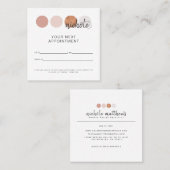 書モダン道フェミニンメイクアップアーティスト 予約カード (正面/裏面)