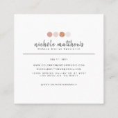 書モダン道フェミニンメイクアップアーティスト 予約カード (裏面)