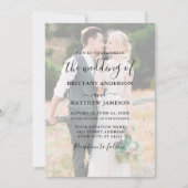 書モダン道フォトオーバーレイ結婚ズ 招待状 (正面)